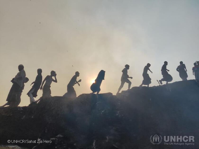 Kebakaran Darurat di Camp Pengungsi Rohingya